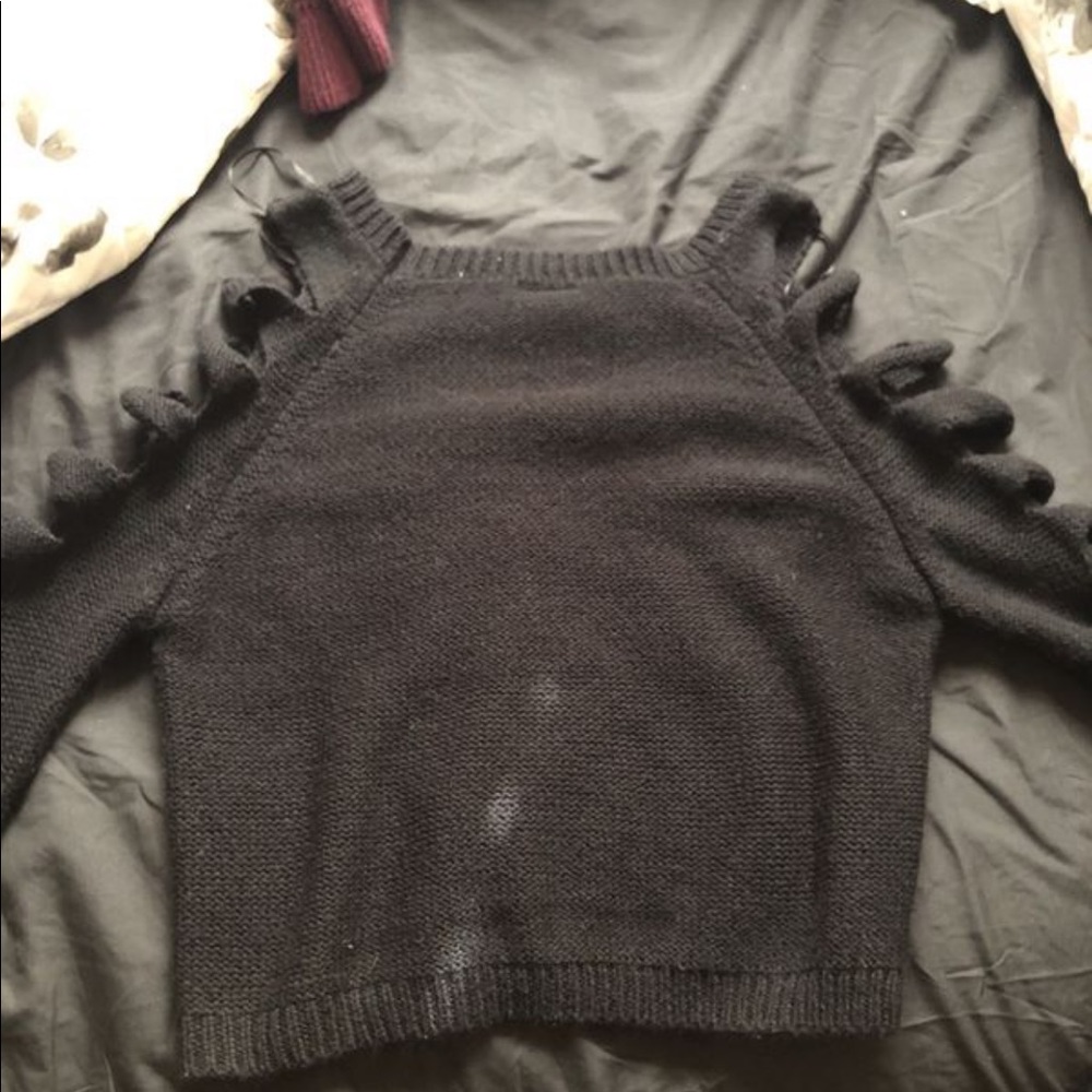 black sweater